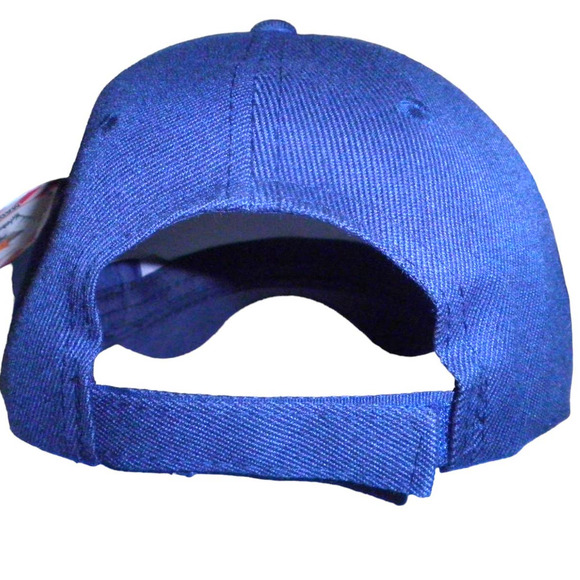 Embroidered Kiss My BASS Fishing Baseball Cap, Navy Blue, Strapback, Trucker Hat - Picture 3 of 4